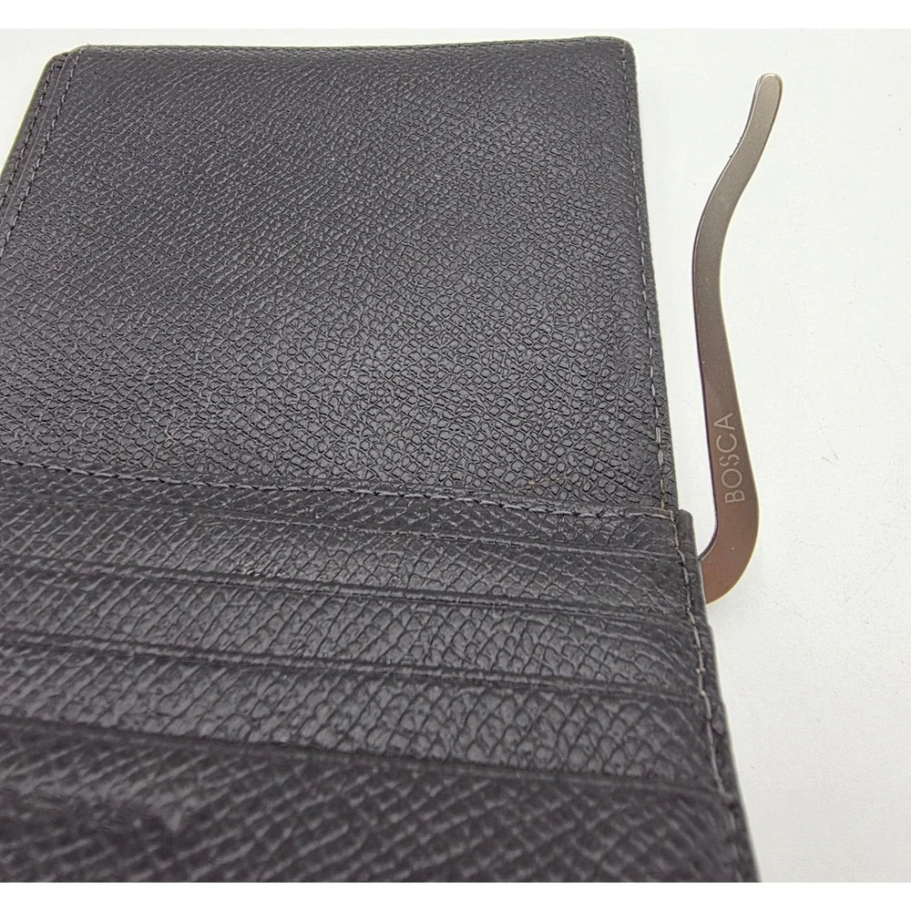 RARE Porsche Design Leather Bifold Money Clip Wallet Mens Luxury Accessory